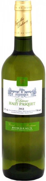Вино Vignobles Dubourg, Chateau Haut Pasquet Blanc, Bordeaux AOC, 2013