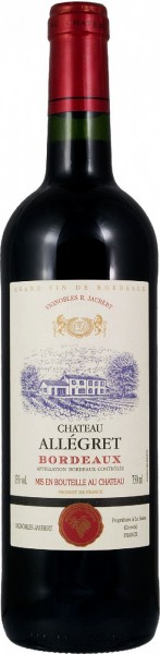 Вино Vignobles Jaubert, "Chateau Allegret", Bordeaux AOC, 2013