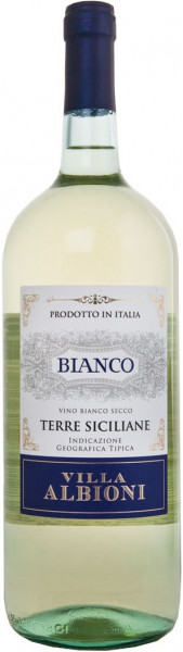 Вино "Villa Albioni" Bianco, Terre Siciliane IGT, 2017, 1.5 л