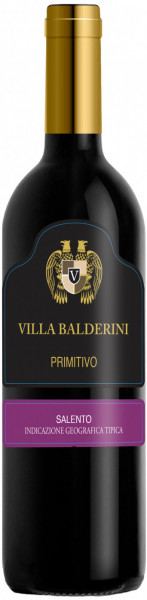 Вино "Villa Balderini" Primitivo, Salento IGT, 2018