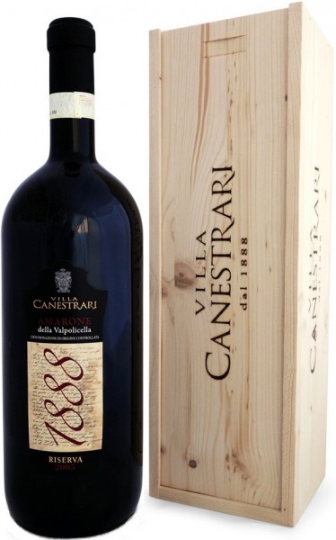 Вино Villa Canestrari, "1888" Amarone della Valpolicella DOCG Riserva, 2004, wooden box, 1.5 л