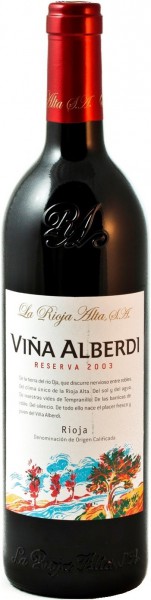 Вино Vina Alberdi Reserva. La Rioja Alta 2003