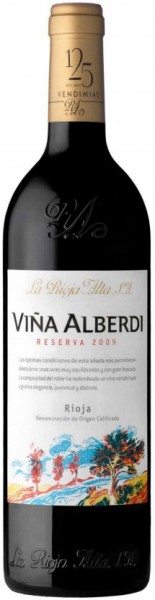 Вино "Vina Alberdi" Reserva, La Rioja Alta, 2009