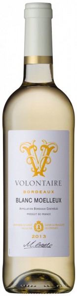 Вино "Volontaire" Blanc Moelleux, Bordeaux AOC, 2013