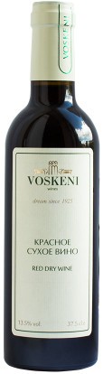 Вино "Voskeni" Red Dry, 2014, 0.375 л