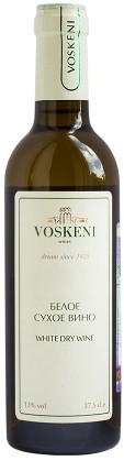 Вино "Voskeni" White Dry, 2014, 0.375 л