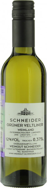 Вино Weingut Schneider, Gruner Veltliner, 2018, 0.375 л