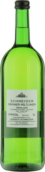 Вино Weingut Schneider, Gruner Veltliner, 2018, 1 л