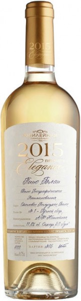 Вино Yubileynaya, "Elegance" Pinot Blanc Premium, 2015