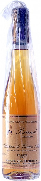 Вино Zind-Humbrecht, Riesling Grand Cru "Brand", Selection de Grains Nobles, Alsace AOC, 2006, 0.375 л