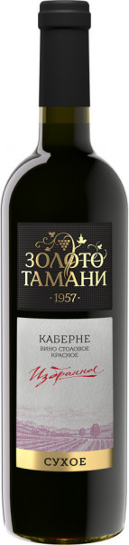 Вино "Золото Тамани" Каберне сухое, 0.7 л