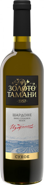 Вино "Золото Тамани" Шардоне сухое, 0.7 л