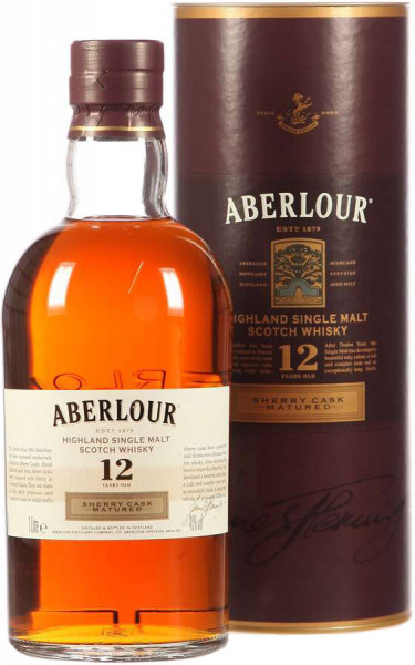 Виски "Aberlour" Sherry Cask 12 Years Old, in tube, 1 л