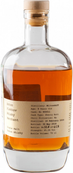 Виски Anton Plekhov Whisky Merchant, "Miltonduff", 2009, 0.7 л