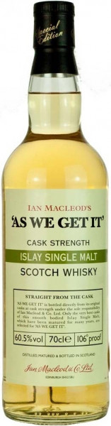 Виски "As We Get It" Islay Single Malt, 0.7 л