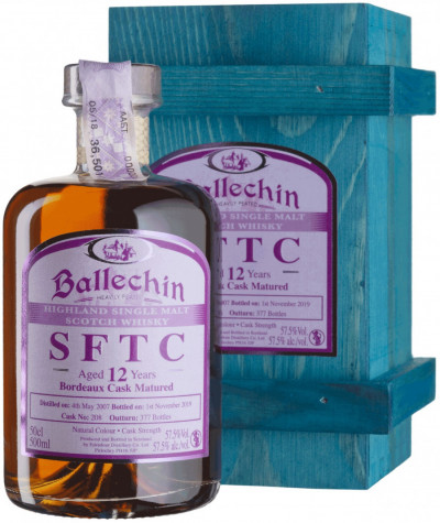 Виски "Ballechin" SFTC Bordeaux Cask 12 Years Old (#208), 2007, gift box, 0.5 л