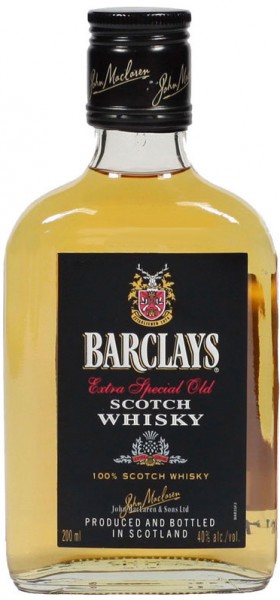 Виски "Barclays" Blended Scotch Whisky, 0.2 л