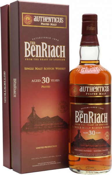 Виски Benriach, "Authenticus" Peated, 30 Years Old, gift box, 0.7 л