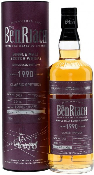 Виски Benriach "Classic Speyside", 25 Years Old, 1990, in tube, 0.7 л