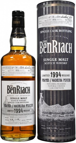 Виски "Benriach" Madeira Finish, 20 Years Old, 1994, in tube, 0.7 л