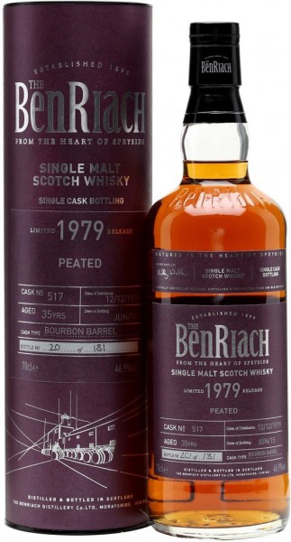 Виски Benriach "Peated", 35 Years Old, 1979, in tube, 0.7 л