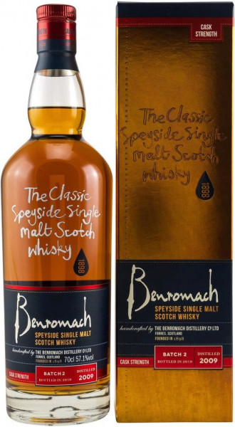 Виски "Benromach" Cask Strength (57,1%), 2009, gift box, 0.7 л