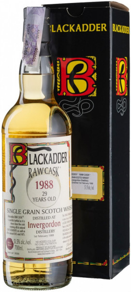 Виски Blackadder, "Raw Cask" Invergordon 29 Years Old, 1988, gift box, 0.7 л