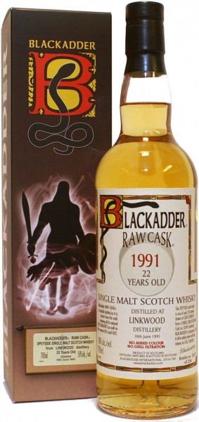 Виски Blackadder, "Raw Cask" Linkwood, 22 Years Old, 1991, gift box, 0.7 л