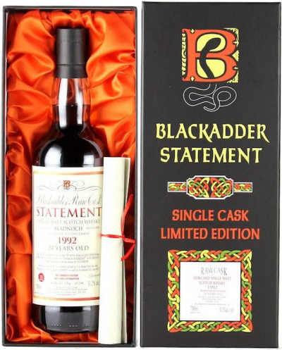 Виски Blackadder, "Raw Cask Statement" Bladnoch 24 Years Old Wine Cask Finish, 1992, gift box, 0.7 л