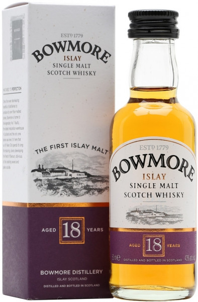 Виски "Bowmore" 18 Years Old, gift box, 50 мл