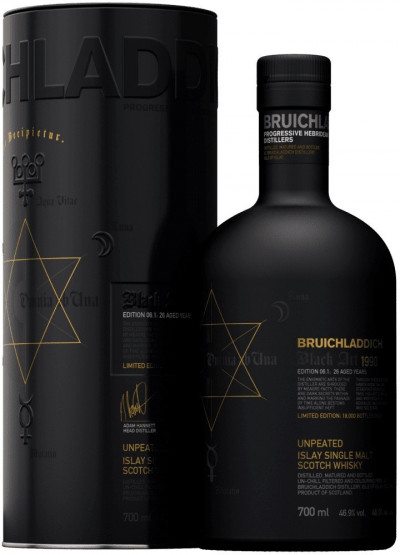 Виски Bruichladdich, "Black Art" Edition 06.1, 1990, in tube, 0.7 л