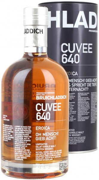 Виски Bruichladdich, "Cuvee 640" Eroica, 21 Years Old, in tube, 0.7 л