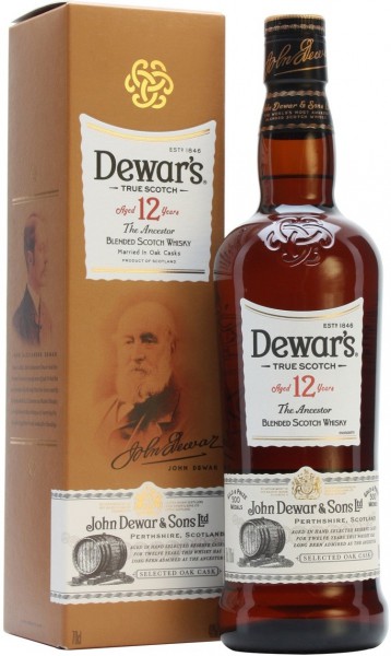 Виски Dewar's, 12 Years Old, in gift box, 0.7 л