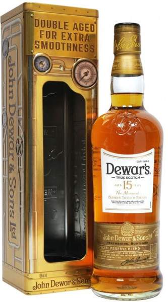 Виски Dewar's, "The Monarch" 15 Years Old, gift box "Clock", 0.7 л