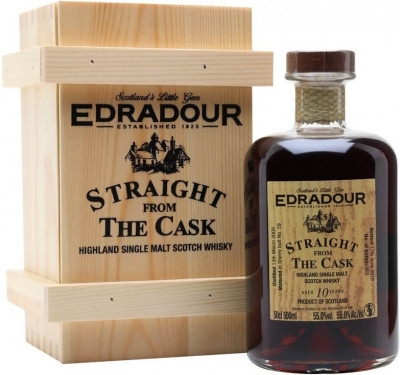 Виски "Edradour" 10 Years Old, Sherry Cask Matured, 2009, wooden box, 0.5 л