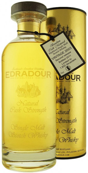 Виски Edradour, Bourbon Cask Matured (61,7%), 2003, in tube, 0.7 л