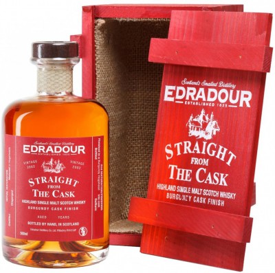 Виски Edradour, Burgundy Cask Finish, 2002, gift box, 0.5 л