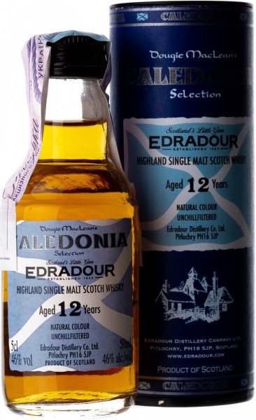 Виски Edradour, "Caledonia" 12 years old, in tube, 50 мл