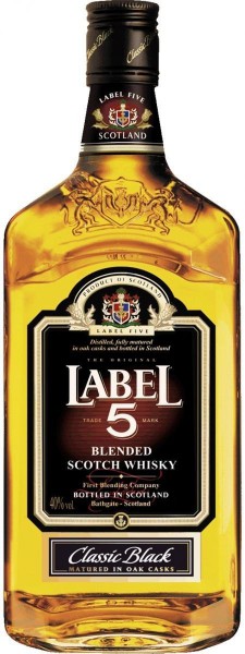 Виски Finest Blended Scotch Whisky "Label 5", 1 л