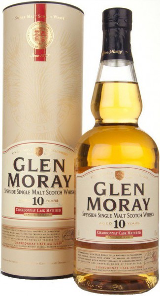 Виски "Glen Moray" 10 YO, Chardonnay Cask Matured, gift tube, 0.7 л