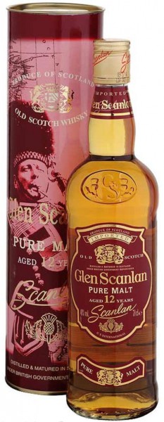 Виски "Glen Scanlan" Pure Malt, 12 Years Old, gift tube, 0.7 л