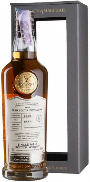 Виски Glen Scotia "Connoisseur's Choice" Cask Strength (59,6%), 2000, gift box, 0.7 л
