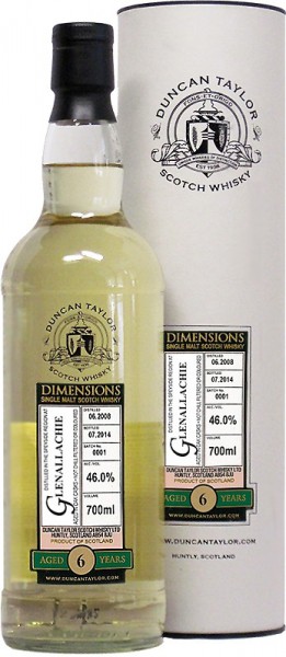 Виски Glenallachie 6 Years Old, "Dimensions", 2008, in tube, 0.7 л