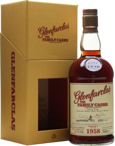 Виски Glenfarclas 1958 Family Casks (43,7%), in gift box, 0.7 л