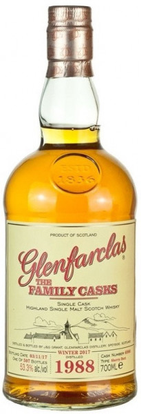 Виски Glenfarclas 1988 "Family Casks" (53,3%), 0.7 л