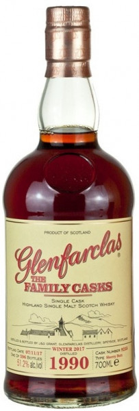 Виски Glenfarclas 1990 "Family Casks" (51,2%), 0.7 л