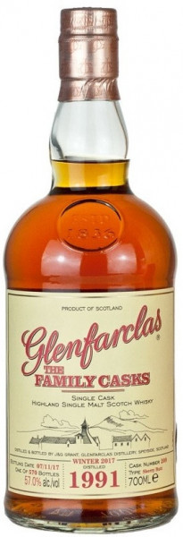 Виски Glenfarclas 1991 "Family Casks" (57%), 0.7 л