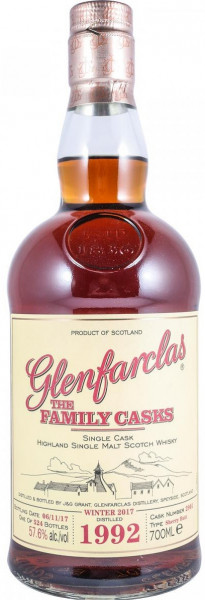 Виски Glenfarclas 1992 "Family Casks" (57,6%), 0.7 л