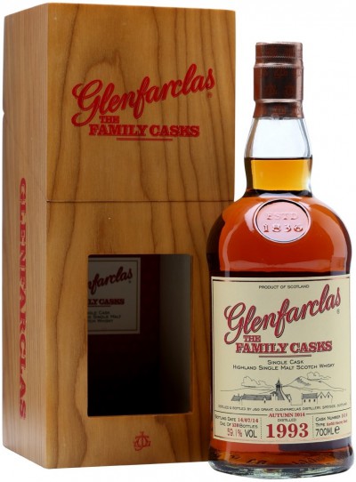 Виски Glenfarclas 1993 Family Casks (59.1%), in gift box, 0.7 л