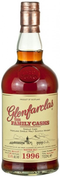 Виски Glenfarclas 1996 "Family Casks" (52,4%), 0.7 л